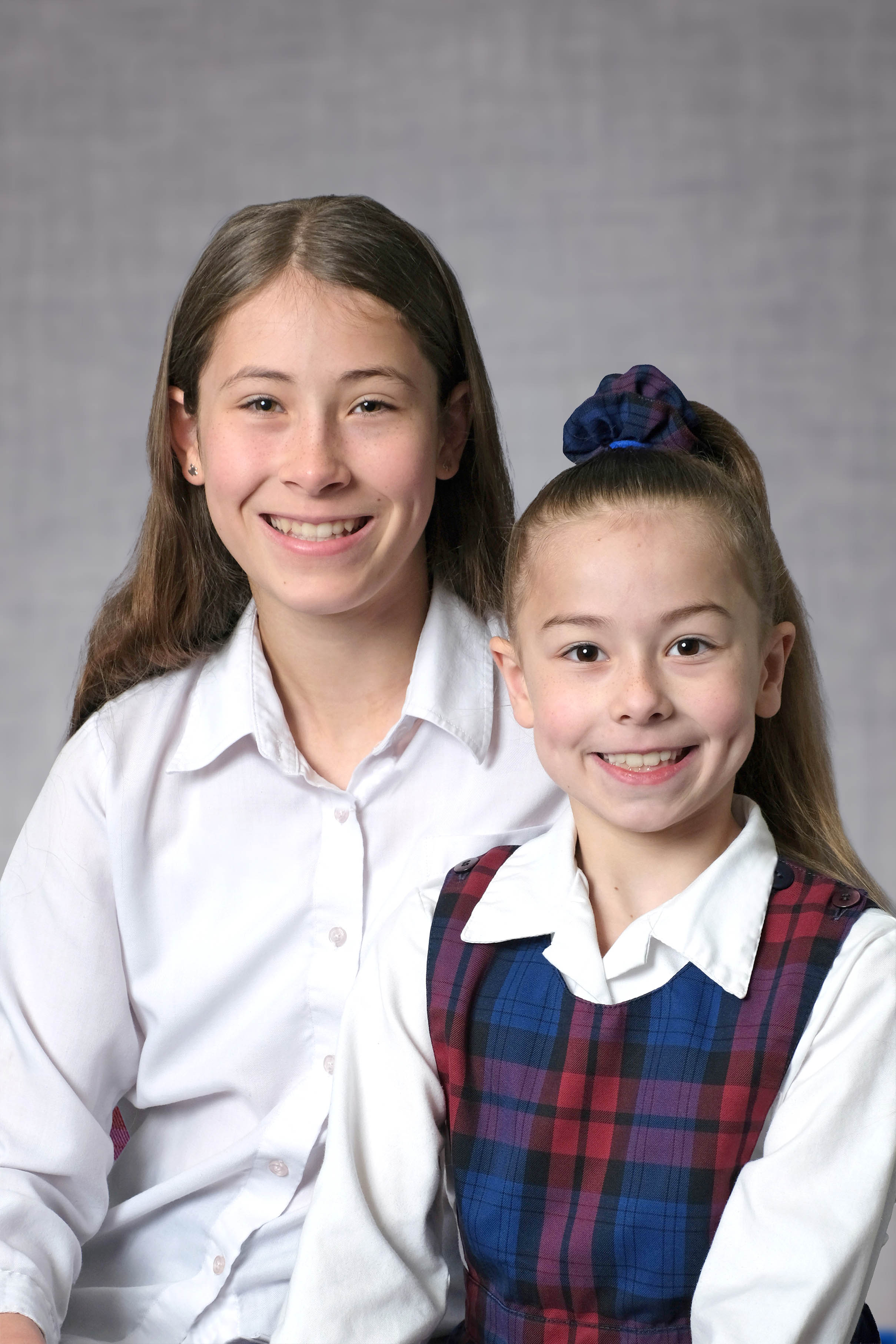 Sibling school portrait example