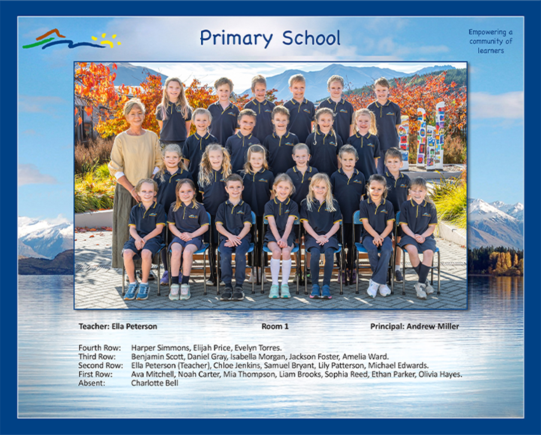 Printed class photo product example